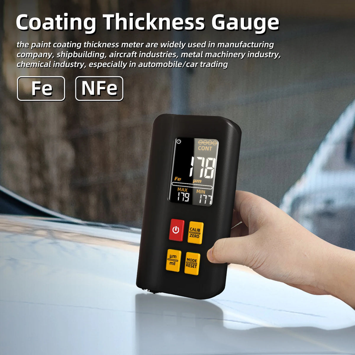 BSIDE T2 Coating Thickness Gauge &ndash; Wide Range 0.1um-1500um