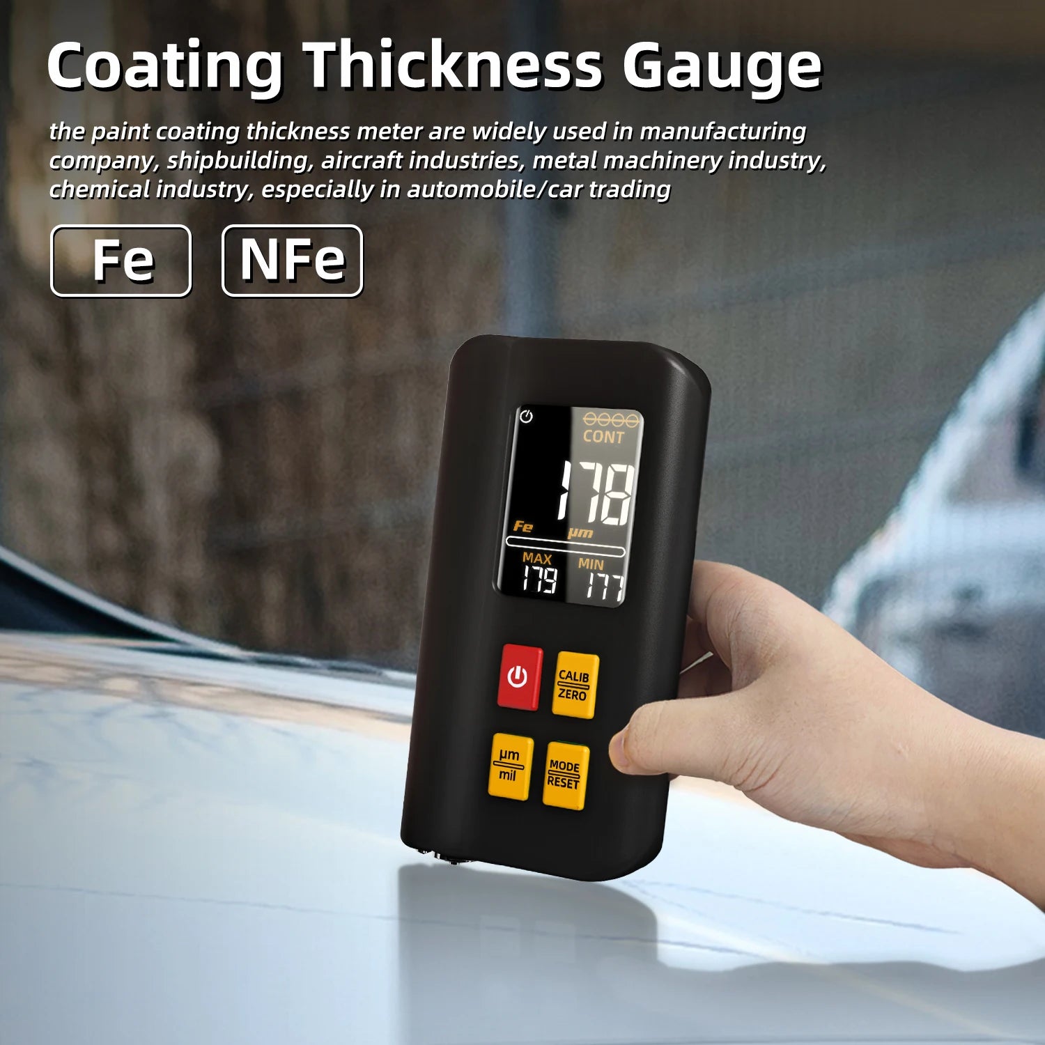 BSIDE T2 Coating Thickness Gauge &ndash; Wide Range 0.1um-1500um