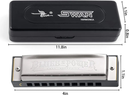 Harmonica Senior Bruce 10 Hole Blues &ndash; Case Included