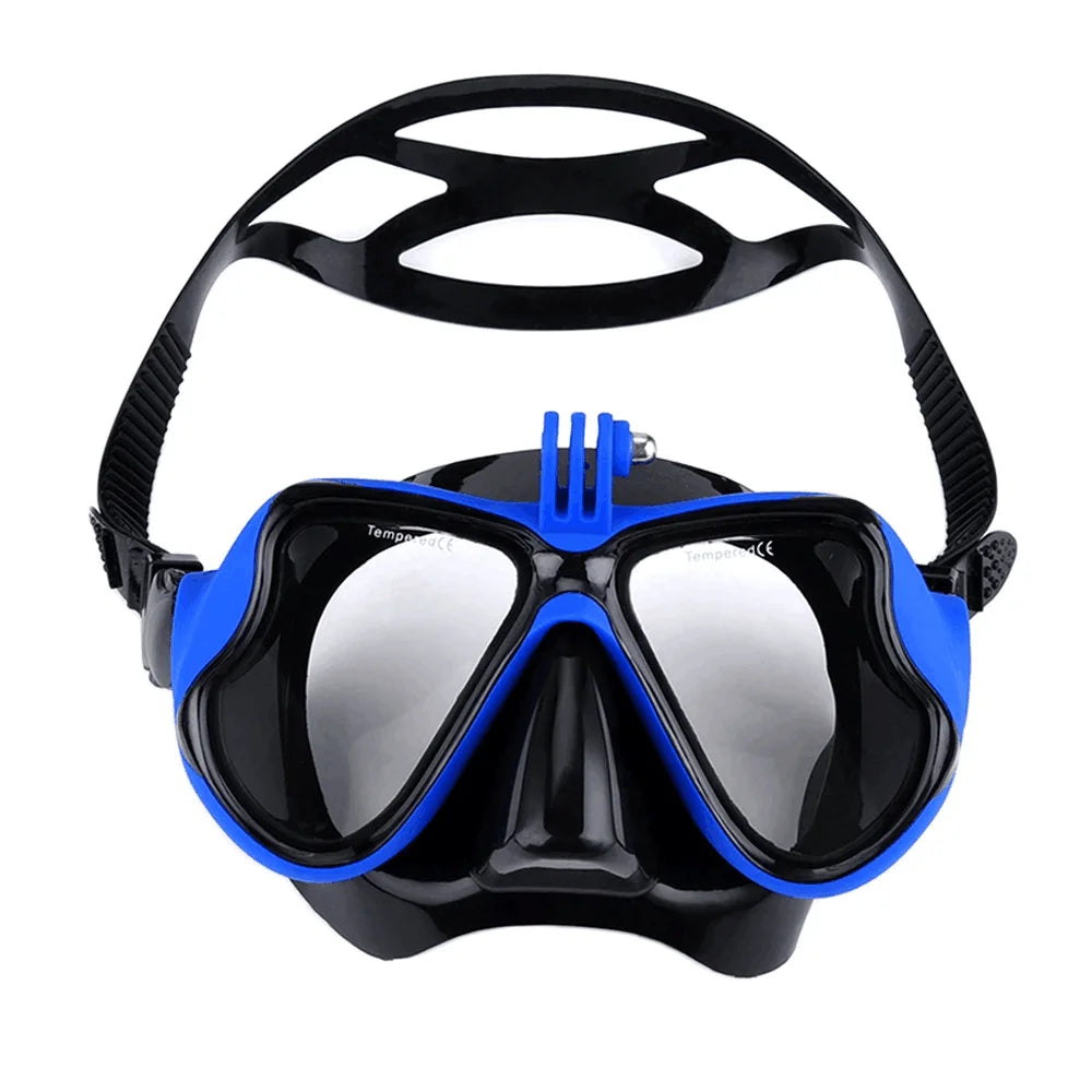 Underwater Camera Diving Mask &ndash; High Waterproof Performance blue