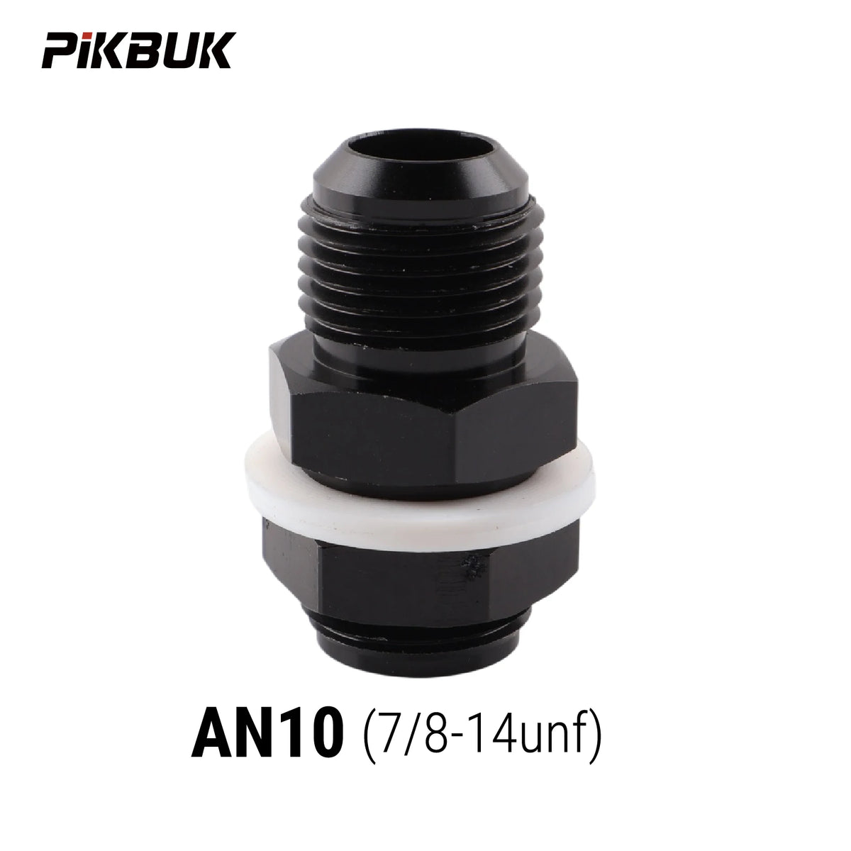 PIKBUK AN6 AN8 AN10 AN12 Fuel Cell Bulkhead Fitting Accessories Fuel Cell Bulkhead Adapter Fitting Black by InterCyprus Trading Ltd