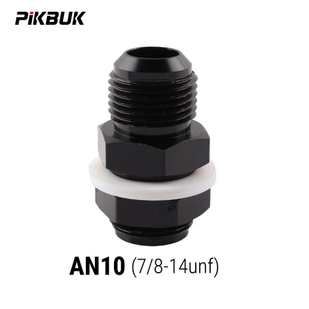 PIKBUK AN6 AN8 AN10 AN12 Fuel Cell Bulkhead Fitting Accessories Fuel Cell Bulkhead Adapter Fitting Black by InterCyprus Trading Ltd