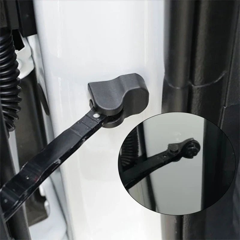 Juego de cubiertas para limitadores de puerta para Kia Rio - protectores de puerta de coche ABS negros, 4 piezas, protección de bordes