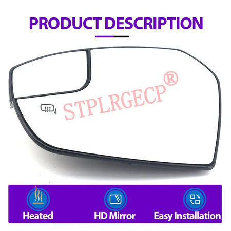 Driver Rearview Side Mirror Lens Door Wing Mirrors Glass with Heating Parts Accessories for Ford Escape 2017 2018 by InterCyprus Trading Ltd