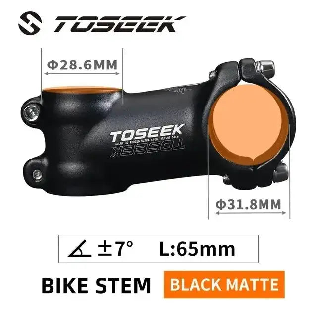 TOSEEK Bicycle Handlebar Stem 60/70/80/90/100mm MTB Stem 28.6mm 31.8mm Negative Power Mtb Lightweight Road Bike Table by InterCyprus Trading Ltd