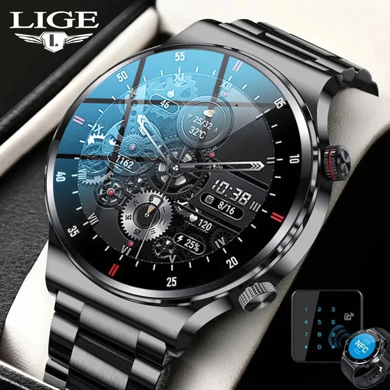 LIGE ECG PPG Bluetooth Call Smart Watch &ndash; AMOLED Full Touch