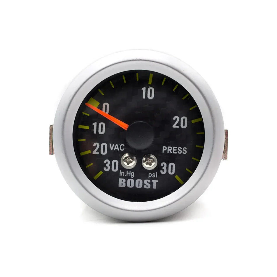 52mm Universalus Turbo Padidėjimo Matuoklis su Baltu LED Apšvietimu