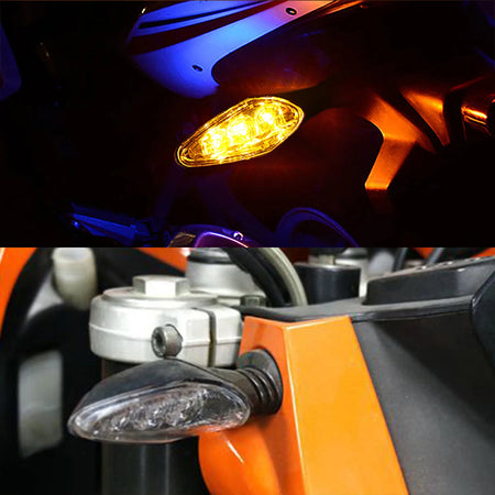 4Pcs LED Motorcycle Turn Signal Light &ndash; Waterproof Amber Blinker Indicators