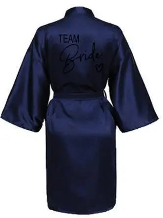 Team Bride Satin Robe - Perfect for Weddings &amp; Bridal Showers