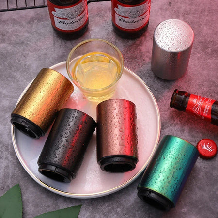 Automatic Stainless Steel Beer Bottle Opener &ndash; Effortless, Eco-Friendly Kitchen Gadget