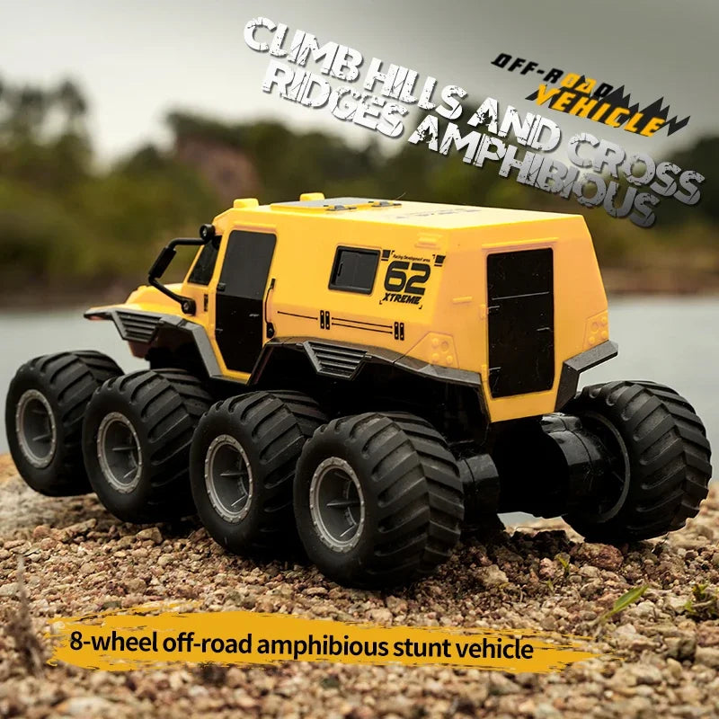 8x8 RC Car 8WD Off-road Amphibious Stunt Vehicle - Waterproof Racing Truck