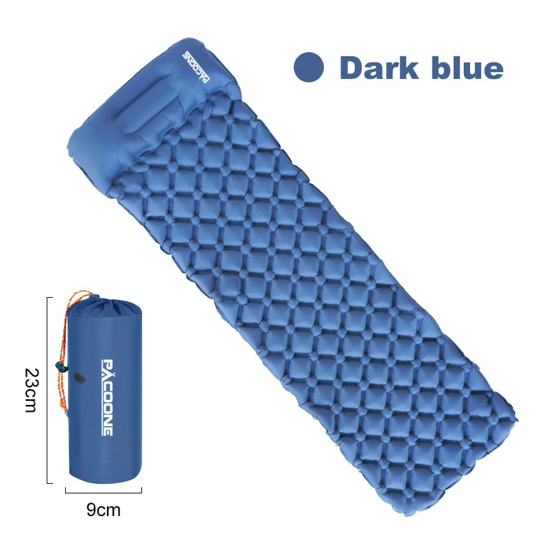 PACOONE Outdoor Camping Sleeping Pad &ndash; Ultra Lightweight Dark Blue