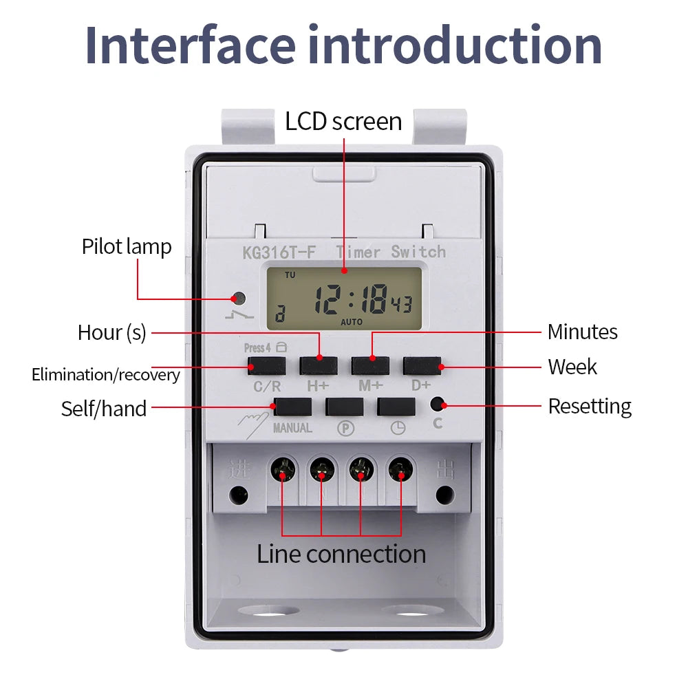 Automatic Digital Timer Switch Relay &ndash; 168 Hours Weekly