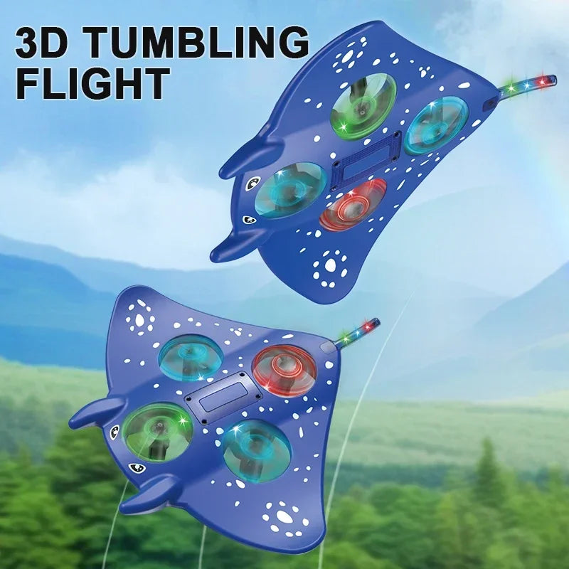 RC Manta Foam Glider &ndash; LED Night Flight Lights for Kids