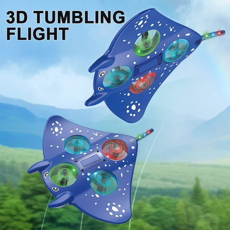 RC Manta Foam Glider &ndash; LED Night Flight Lights for Kids