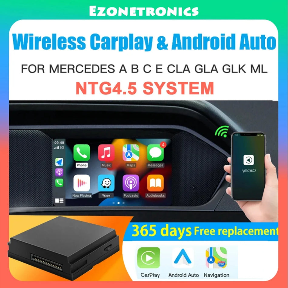 Kit de retrofit Mercedes-Benz NTG4.5 CarPlay și Android Auto