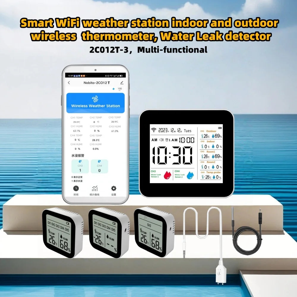 Tuya WiFi Weather Station &ndash; Water Leak Alarm For Bathroom