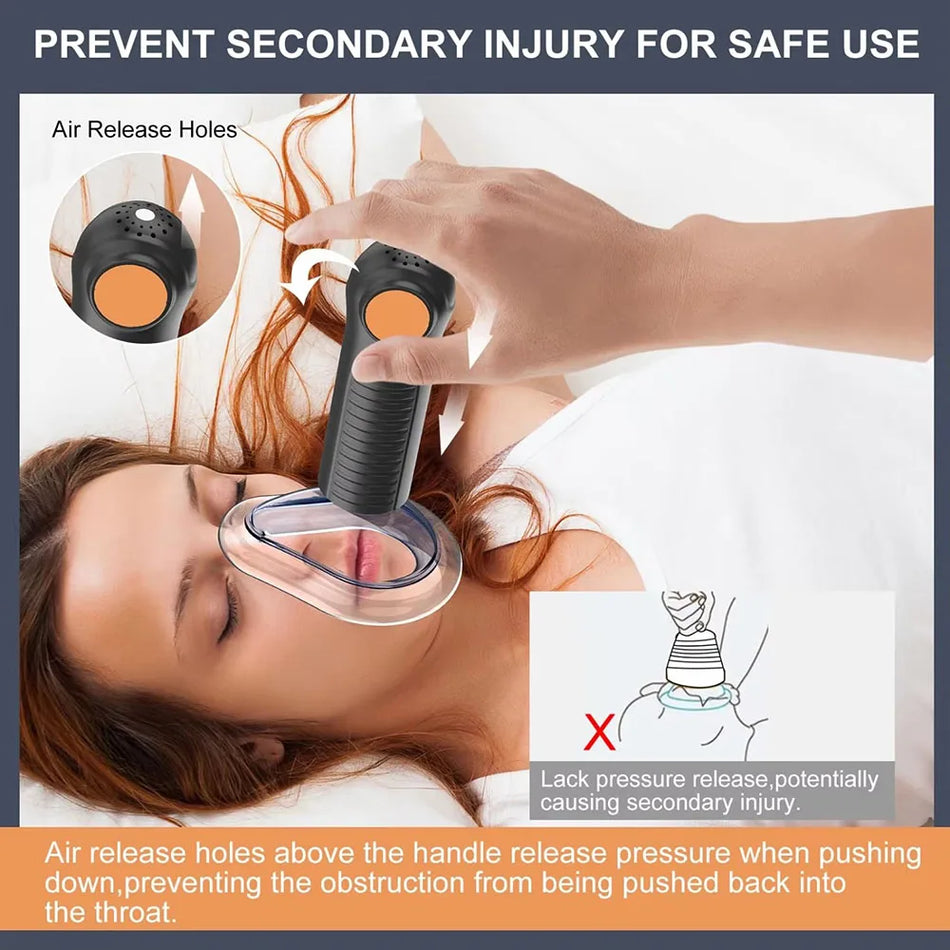 Nešiojamas prieš užspringimą aspiratorius kūdikiams ir suaugusiems medicininės klasės Heimlich prietaisas