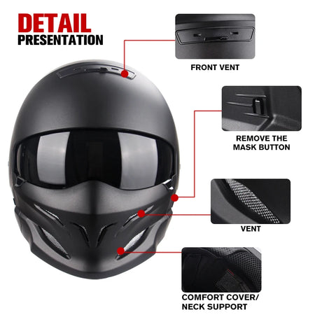 Scorpion Detachable Multi-purpose Full Face Helmet - Predator Design
