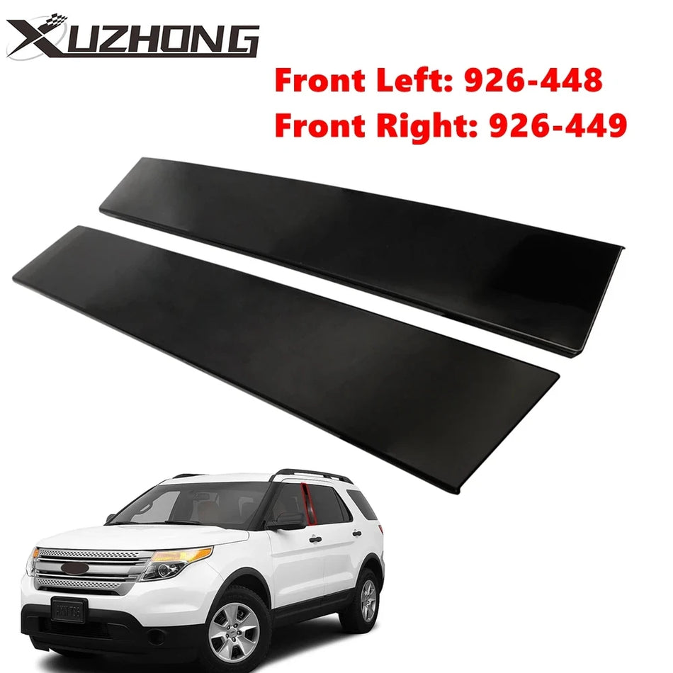 Rivestimento del montante B per Ford Explorer 2011-2016 porte anteriori sinistra e destra plastica nera lucida