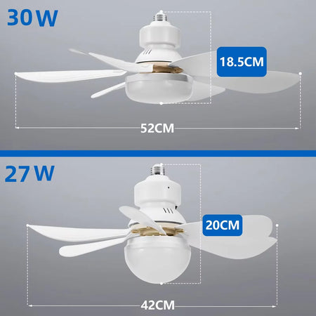 LED Ceiling Fan with Remote, Dimmable 40W
