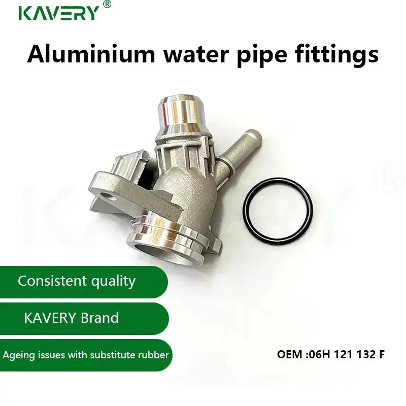 For 1pc Aluminium Engine Cooling Radiator Coolant Connector Water Outlet Flange Pipe Fit Au-di Q5 A4 A6 V-w S-eat 06H121132F by InterCyprus Trading Ltd