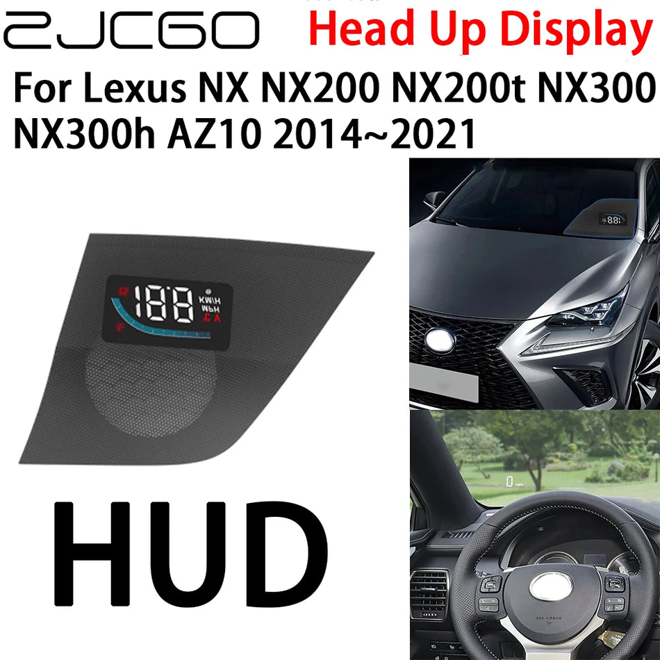 Head Up Display For Lexus NX NX200 NX300, 5-Inch Wired Projection, Reflects Speed And Key Vehicle Data On Windshield