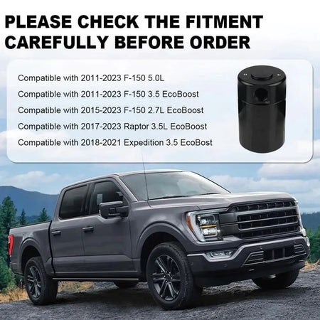 Oil Catch Can Air Oil Separator Kit Fit for 2011-2023 Ford F-150 2017-2023 Raptor 2018-2021 Expedition by InterCyprus Trading Ltd