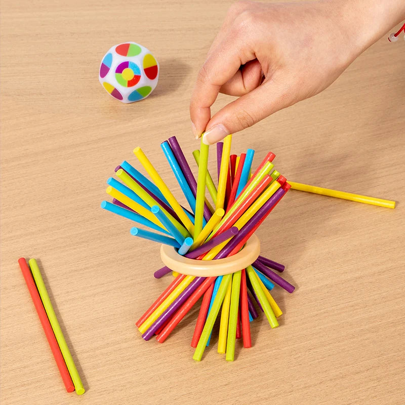 Gioco Montessori In Legno Japace - Torre Con Bastoncini E Palline Per Gioco Montessori In Legno Japace - Torre Con Bastoncini E Palline Per