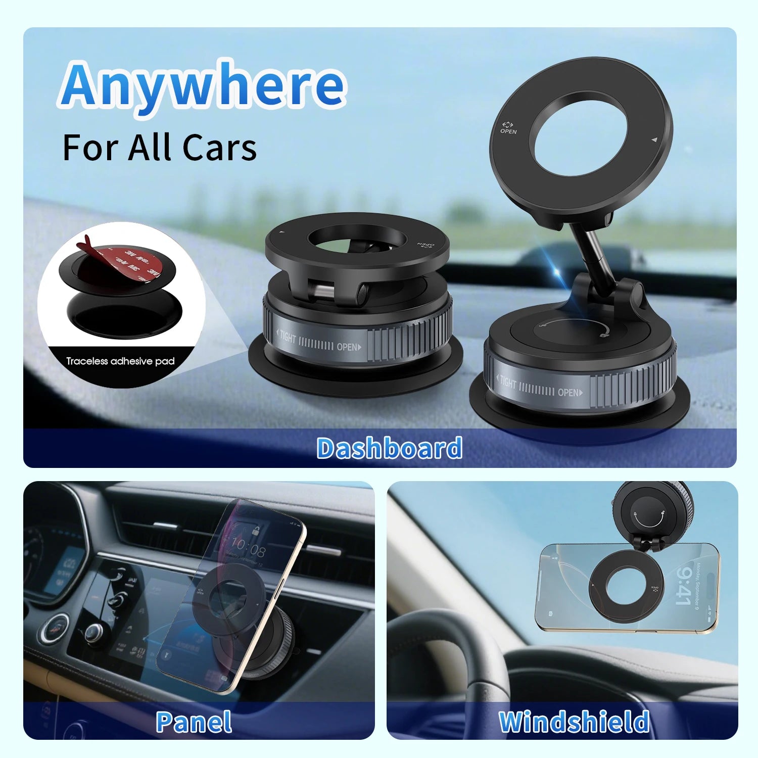 K007 Magnetic Car Phone Holder &ndash; Foldable Design and 360 Rotation