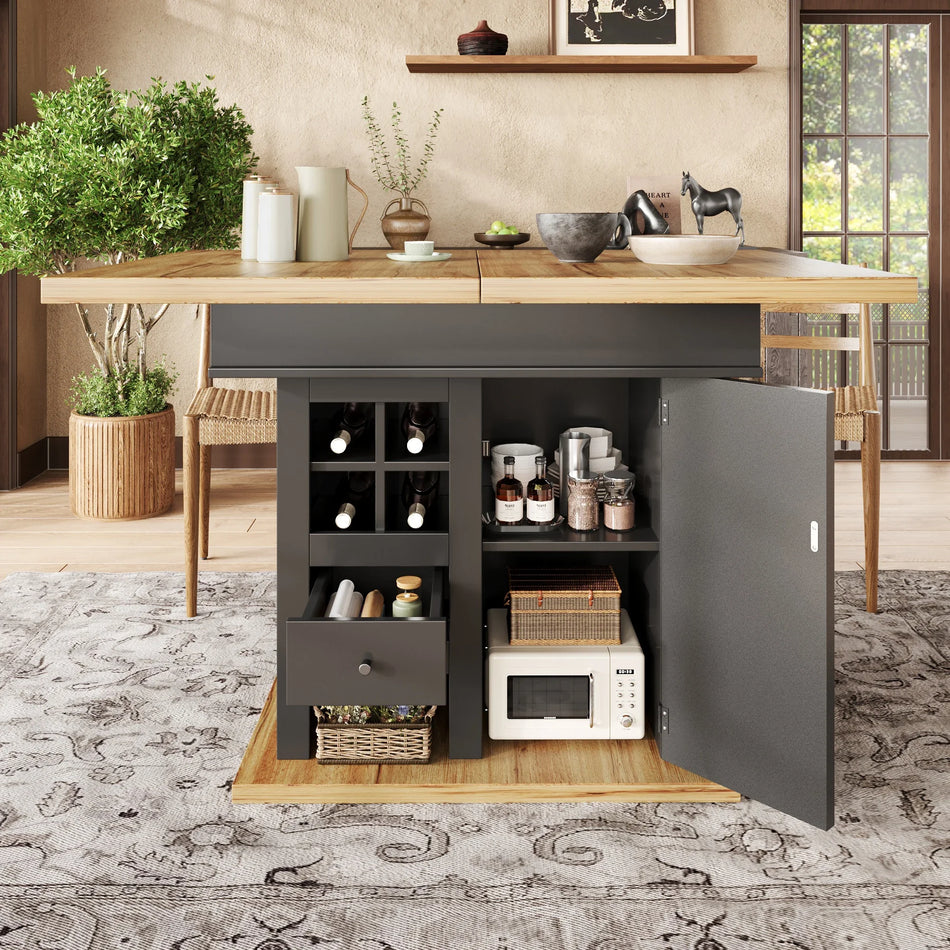 Telescopic Folding Dining Table 110 To 140 Cm For Kitchen