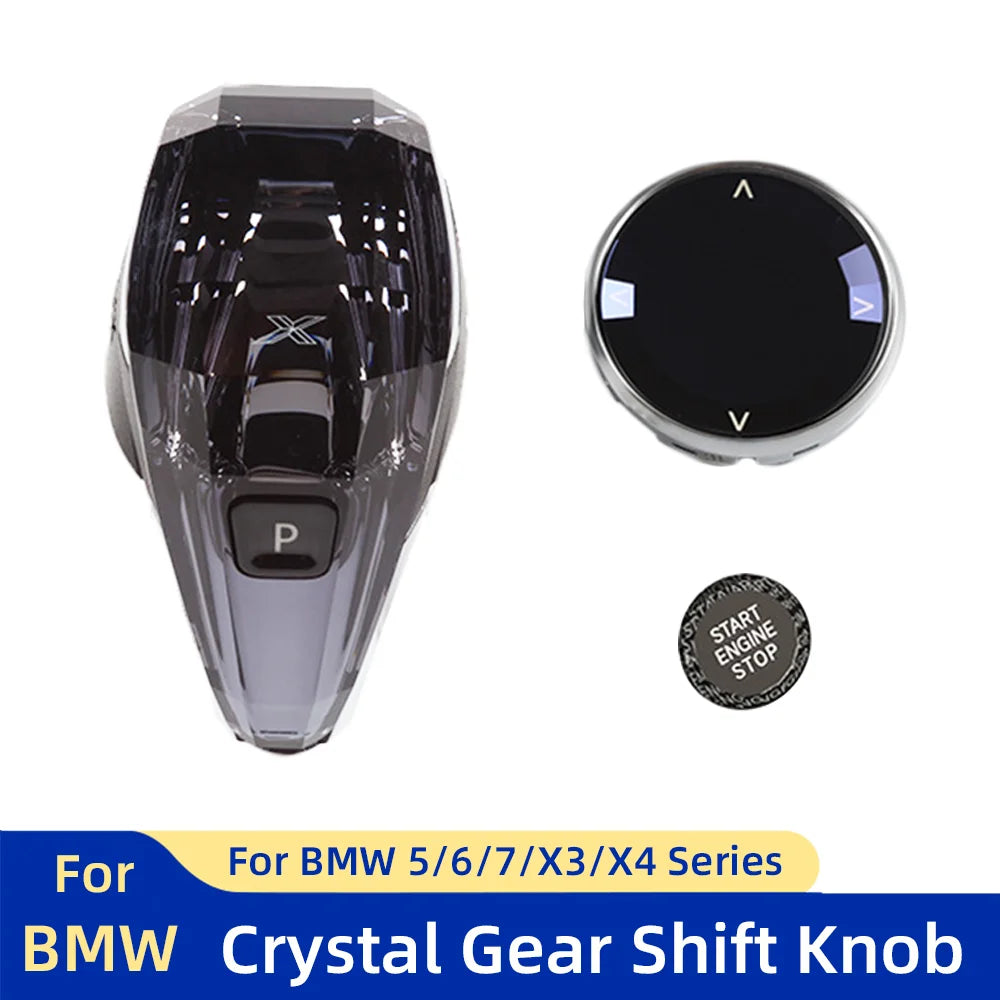 3 Pieces Set Crystal Gear Shift Knob Lever Car Crystal Shift Knob Gear Handle For 5 6 7 Series G30 G31 G32 G12 X3 X4 G01 G02 by InterCyprus Trading Ltd