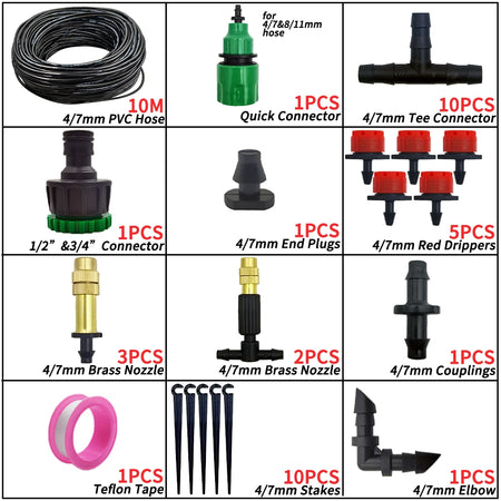 Oasis 5-50M Garden Micro Drip Irrigation Kit &ndash; Auto Watering 10M KIT