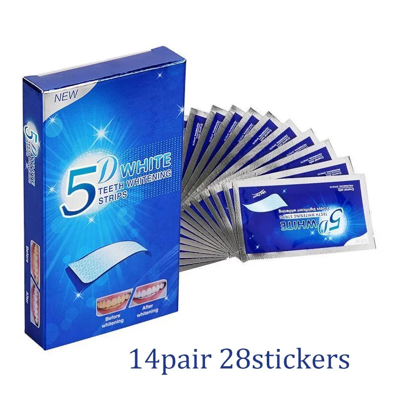 2-14 Pairs Gel Tooth Whitening Kit &ndash; Natural Brightening Strips 14pairs 28stickers
