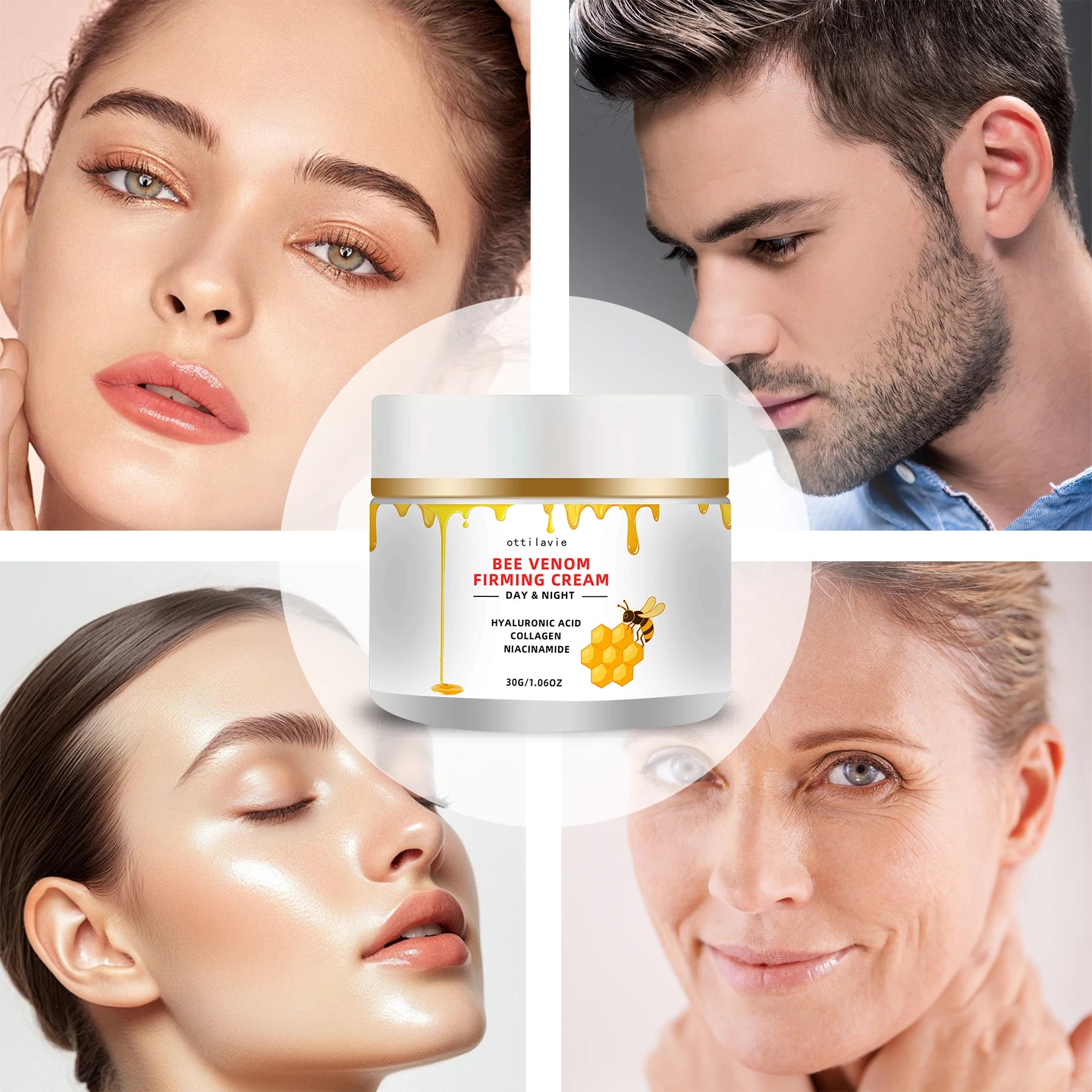 Ottilavie Bee Venom Firming Face Cream &ndash; Lifting and Tightening Moisturizer