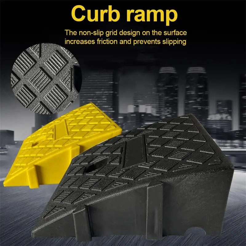 Mobile Ramp Pvc Car Curb Ramp Heavy Duty PVC Curb Ramp Portable Lightweight Threshold ...
