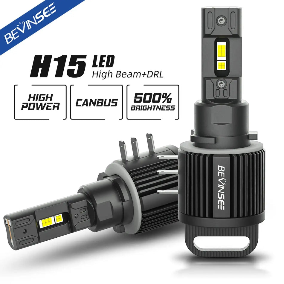 Bevinsee H15 LED CANbus Headlight Bulb 110W 11000LM VW Audi