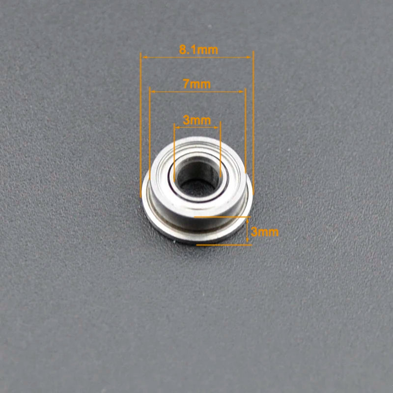 Miniature Flanged Bearings 682-689 &ndash; Chrome Steel Bearings F683ZZ 3x7x3mm / CHINA / 10Pcs