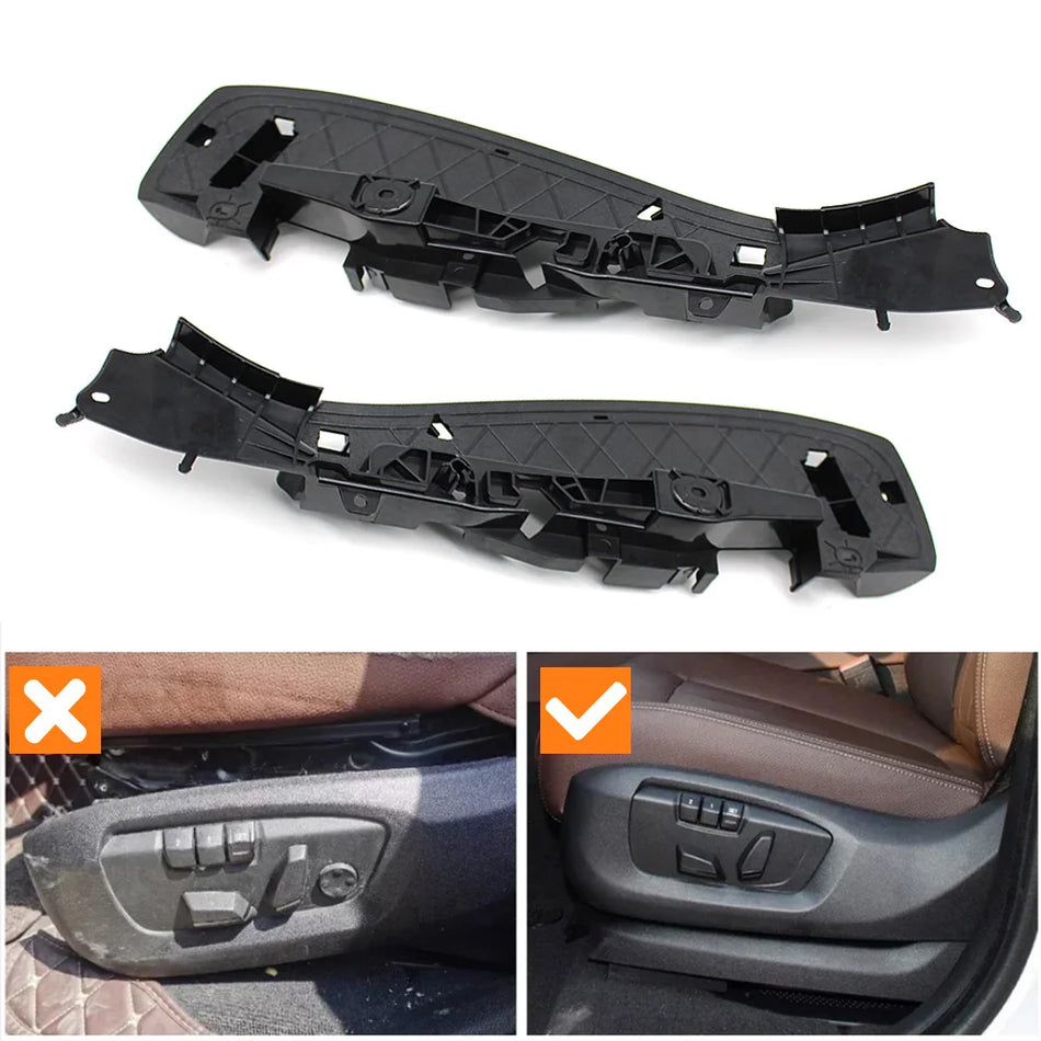 Sitzseitengestellabdeckungen für BMW X5 X6, vorne links und rechts, PC ABS Material, langlebige Innenverkleidung