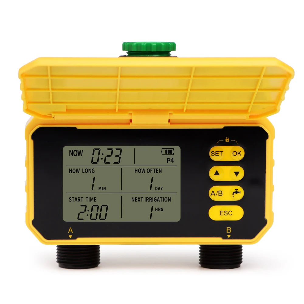 New 1/2 Outlets Solar Irrigation Timer &ndash; Smart App Control 2 Outlets no WiFi