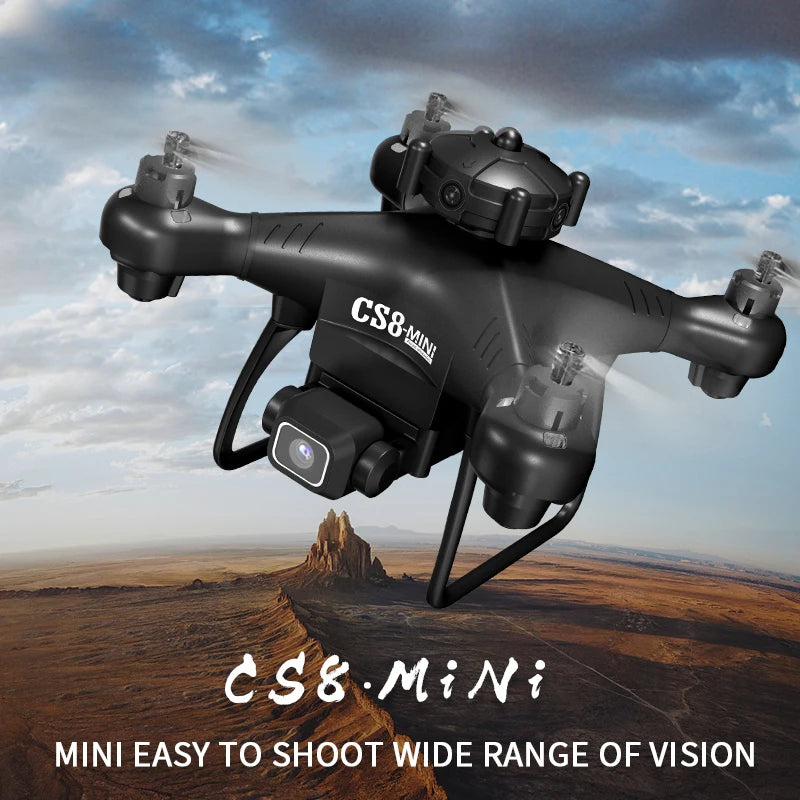 🟠 RC Mini Drone 4K Dron Quadcopter CS8mini Объединение препятствий АВА АВС.