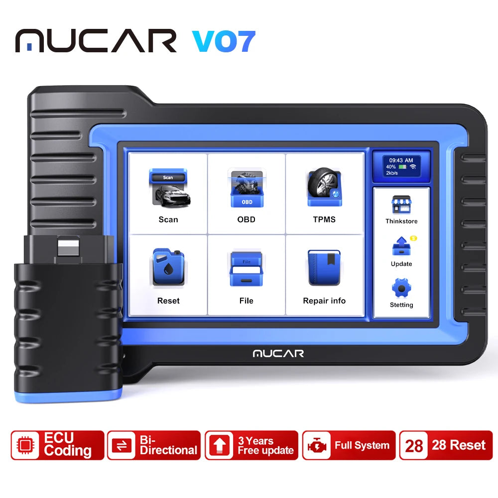 MUCAR VO7 VO7S Plus Auto OBD2 Scanner &ndash; Full System Scan MUCAR VO7 / United States