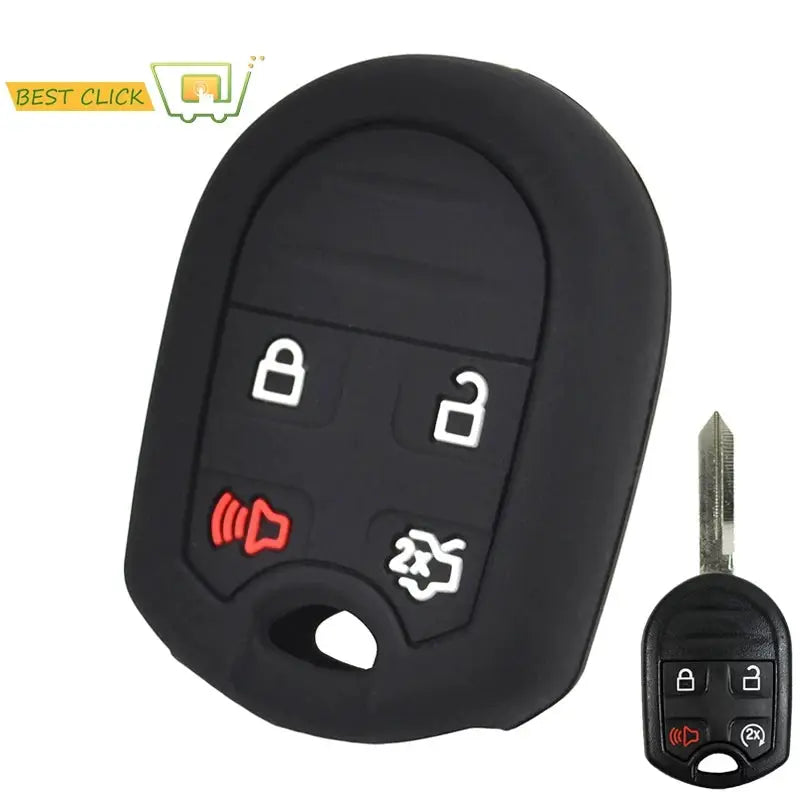 Silicone Car Key Case For Ford Edge Escape Expedition Explorer Flex Focus Freestyle Mustang Taurus Cover Remote Fob Shell by InterCyprus Trading Ltd