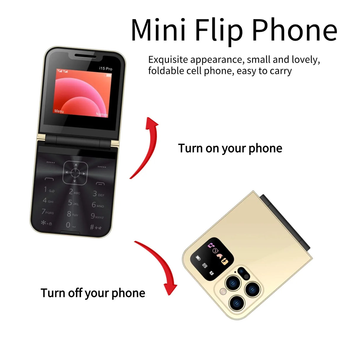 Unlocked Flip Lady Senior Phone Dual Sim &ndash; Easy Dial Torch