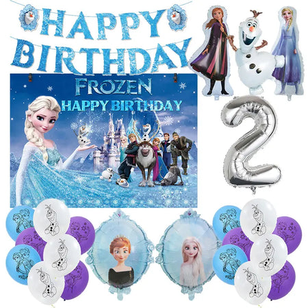 Birthday Party Supplies - Tablecloth, Tableware, Balloons &amp; Favors