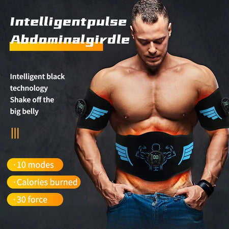 EMS Abdominal Toning Belt - Unisex Electric Muscle Stimulator for Home Fitness