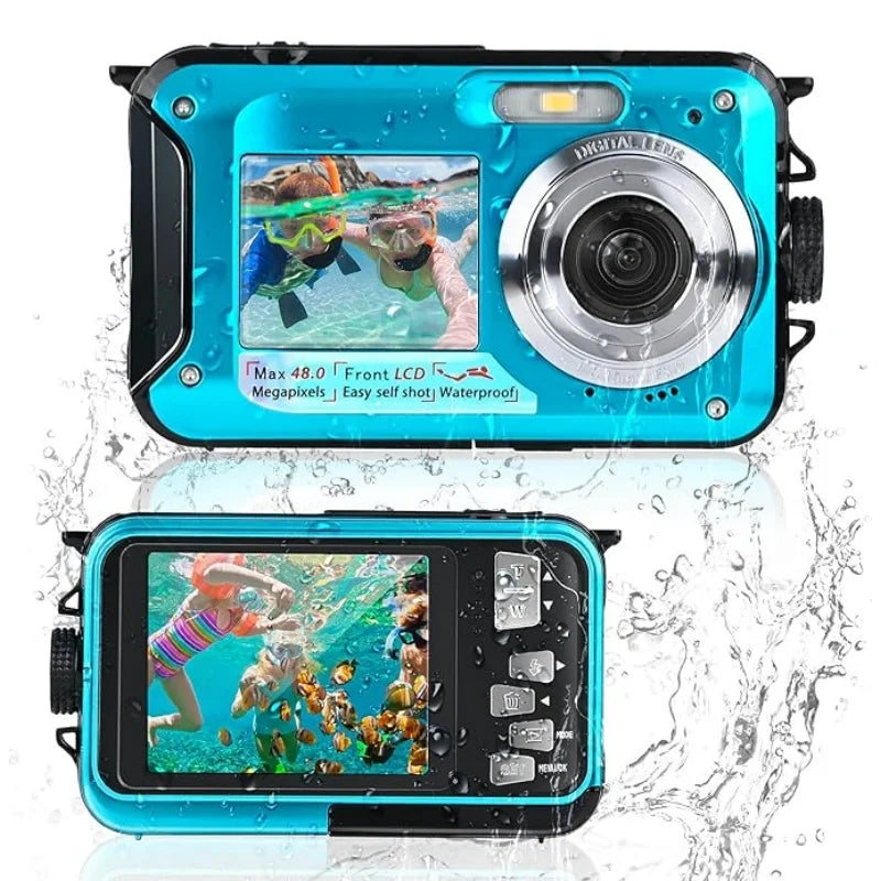 Children's Submersible Aquatic Camera 10FT 48MP Photo FHD Video 16X ...