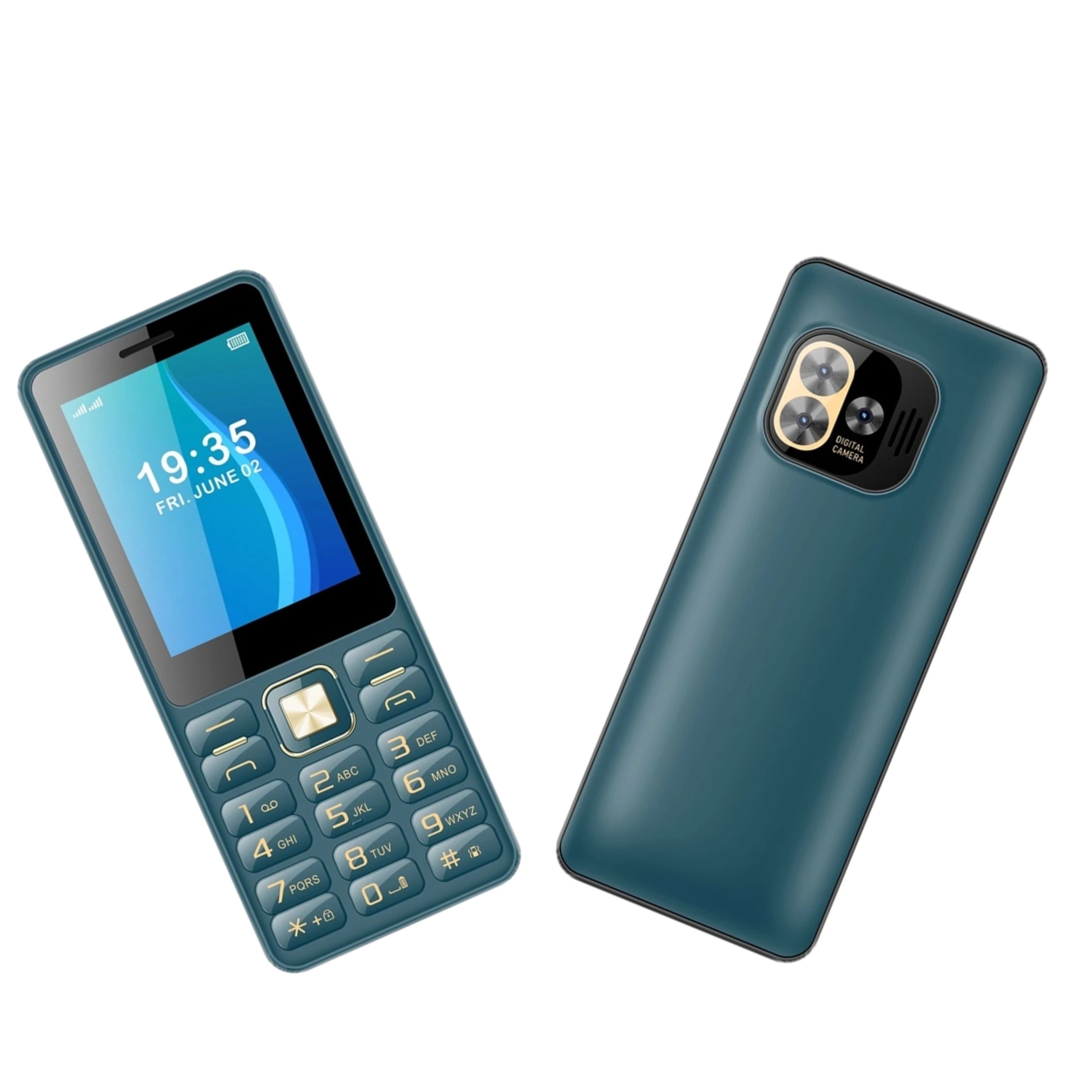 Mafam H7350 2G Classic Feature Phone &ndash; Triple SIM And Torch Blue / add 16G TF