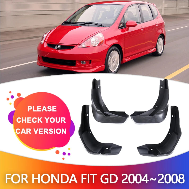 Honda Fit Jazz GD1 için Çamur Koruyucuları - Arka Çamurluk Sıçrama Koruması, Dayanıklı ABS Plastik