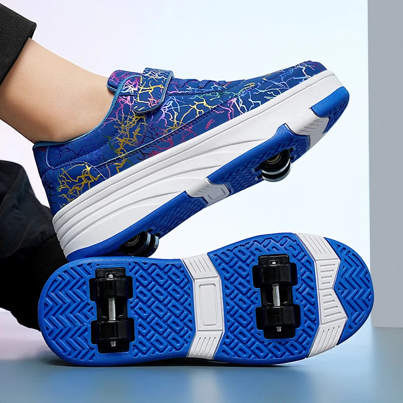 4 Wheel Dual-Use Roller Skates &ndash; Detachable Wheels System